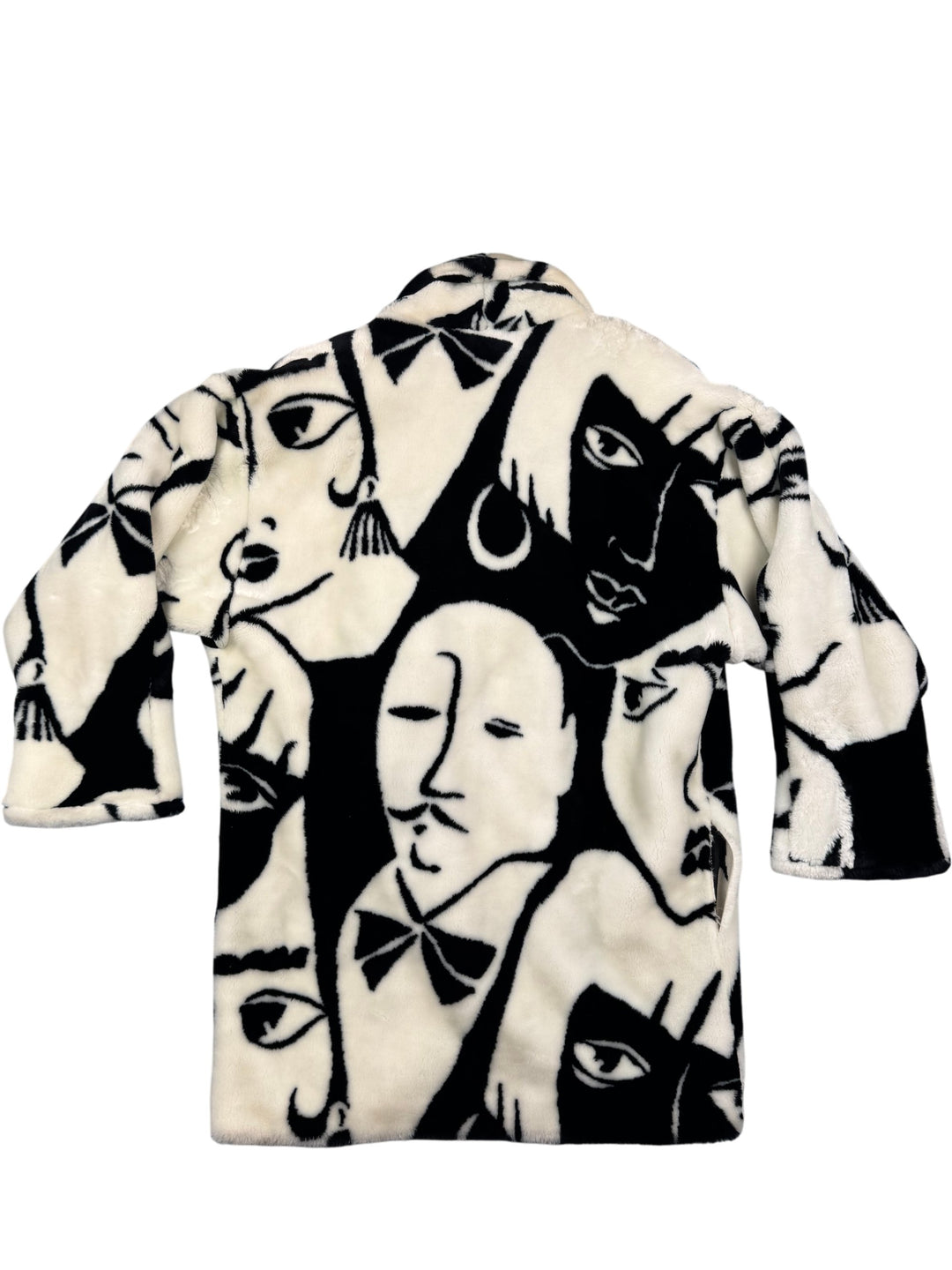 Donnybrook Black and White Art Pattern Coat - M