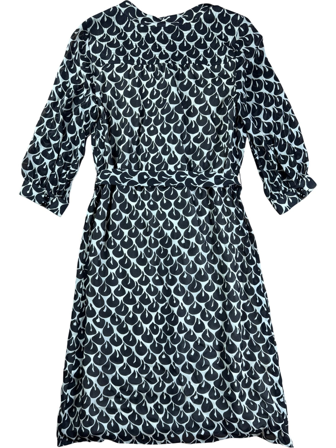 Jaeger Black and White Patterned Dress - M