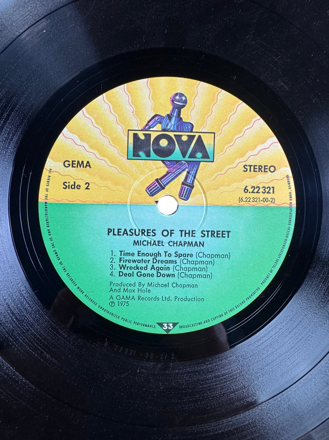 1975 Michael Chapman Pleasures Of The Street Vinyl - Good