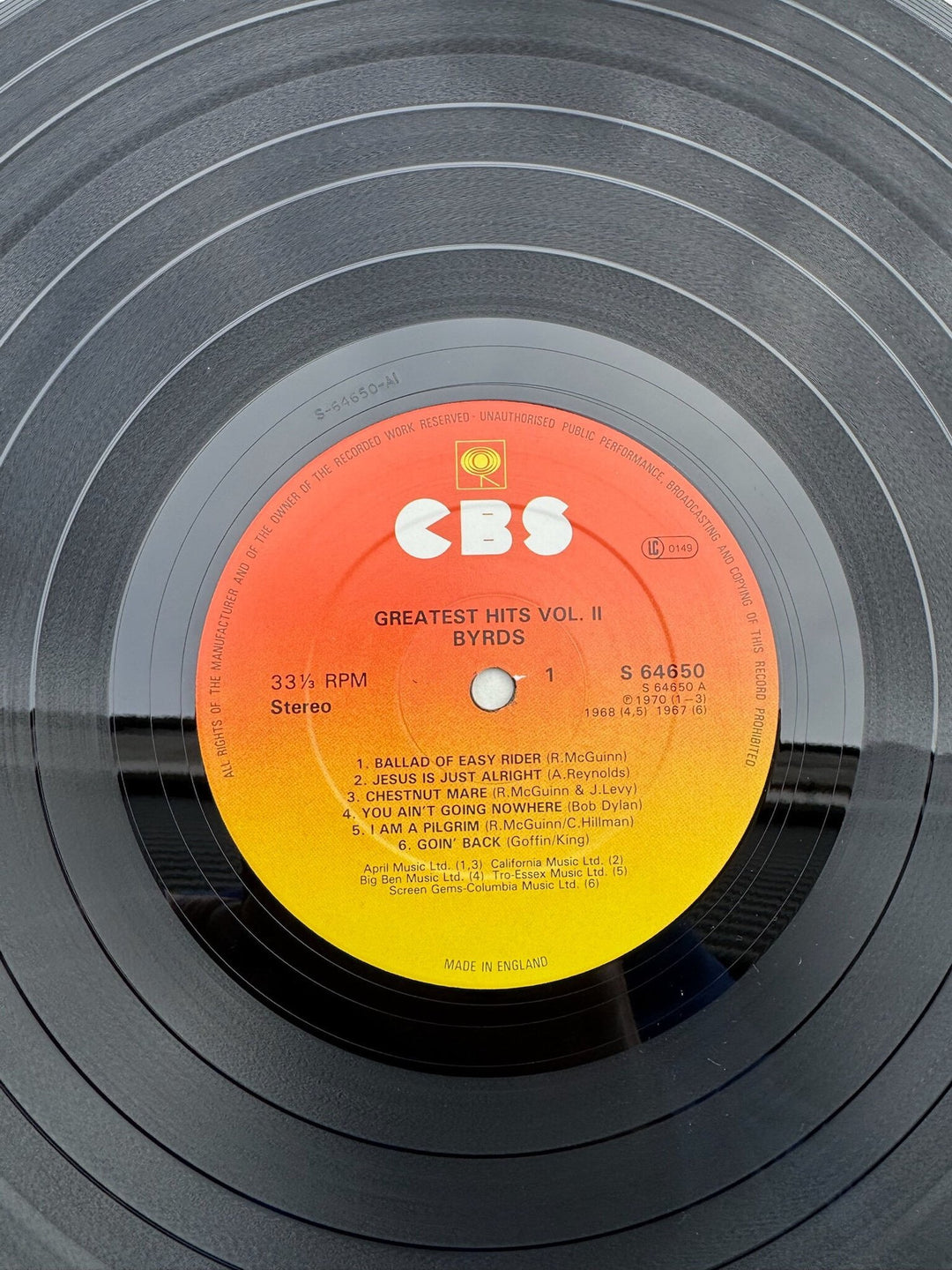 The Byrds Greatest Hits Vol. 2 LP - Very Good