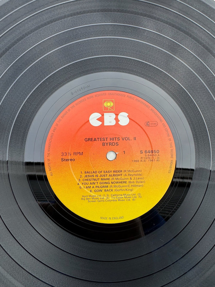 The Byrds Greatest Hits Vol. 2 LP - Very Good
