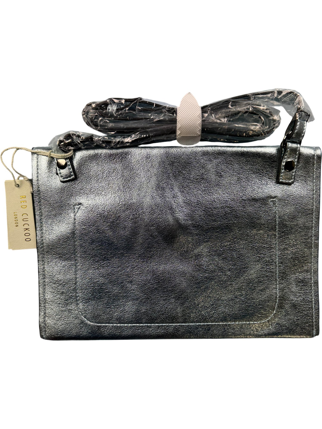 Silver Red Cuckoo Clutch Bag