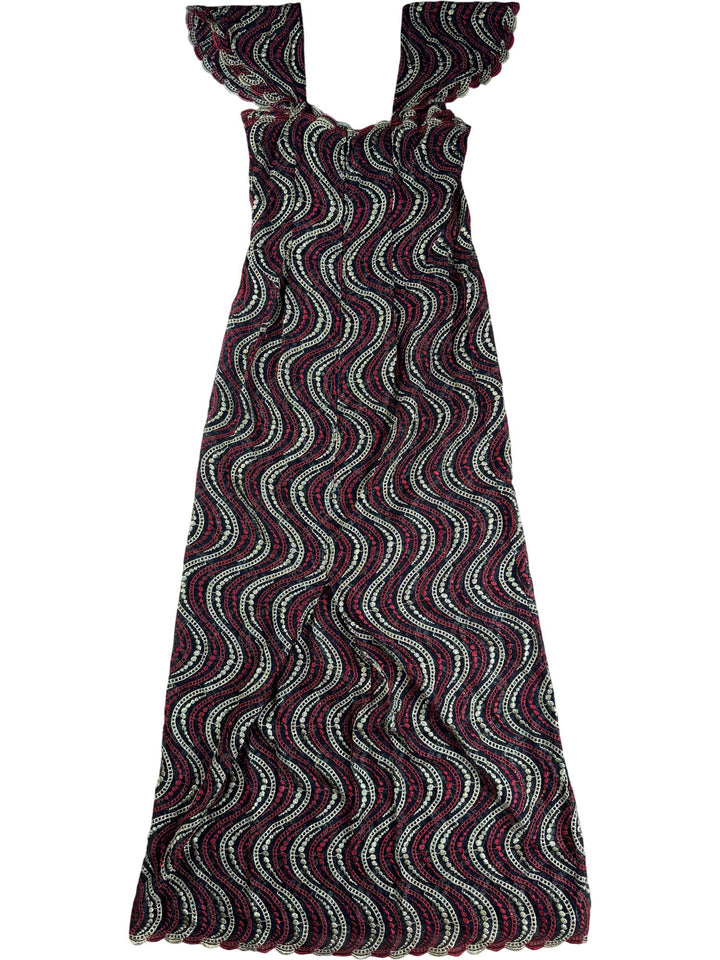 60s Patterned Maxi Dress - XS/S