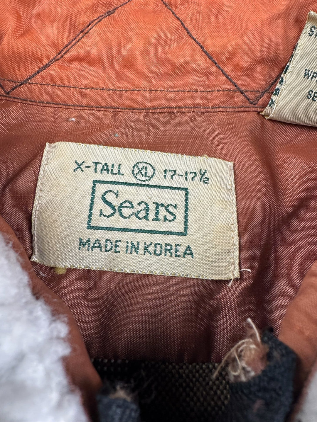 Sears Checkered Sherpa Collar Jacket - M/L