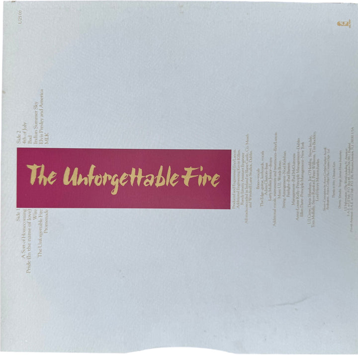 U2 The Unforgettable Fire Vinyl Album - Think Vintage