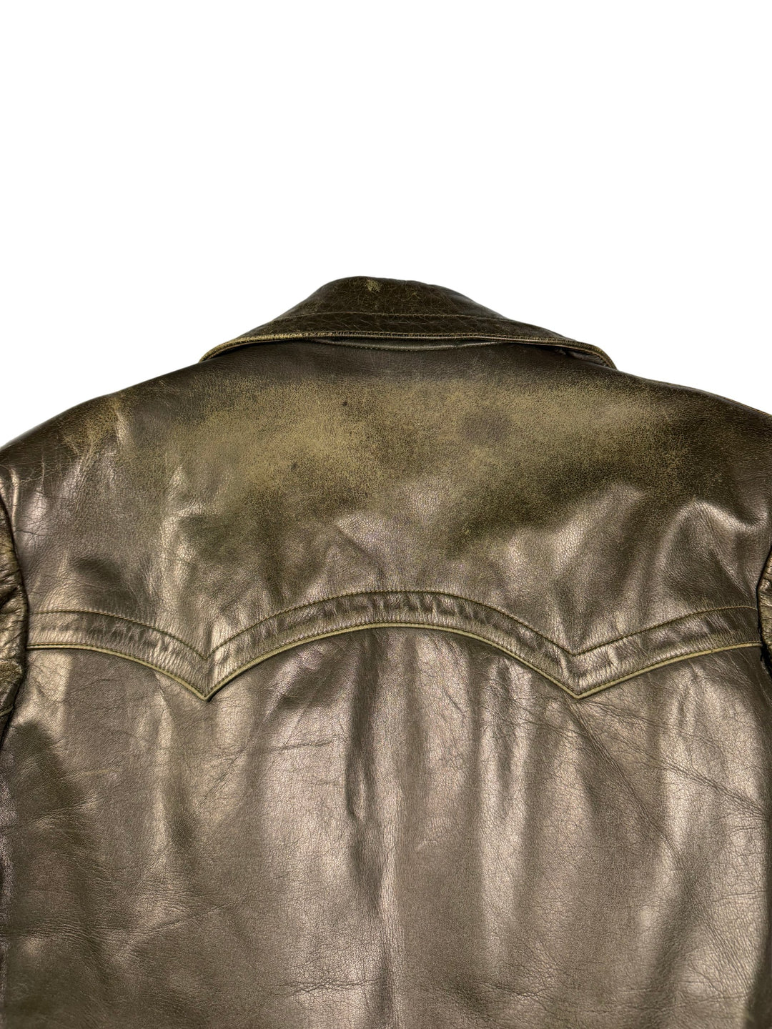 Leather Trench Coat - L