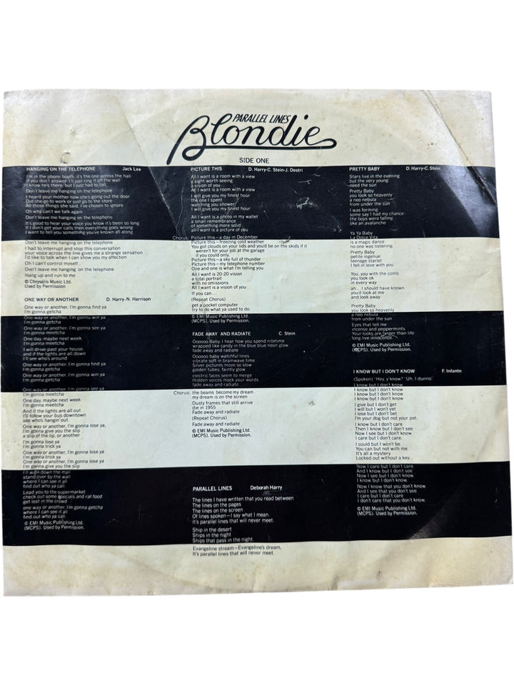 Blondie Parallel Lines LP Album - Very Good
