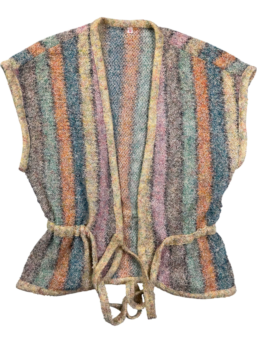 Multicolour Knit Vest - M - Think Vintage