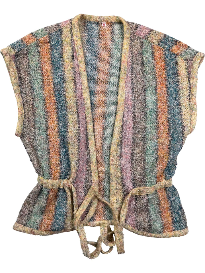 Multicolour Knit Vest - M - Think Vintage