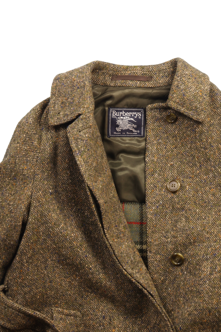Burberry Tweed Belted Coat