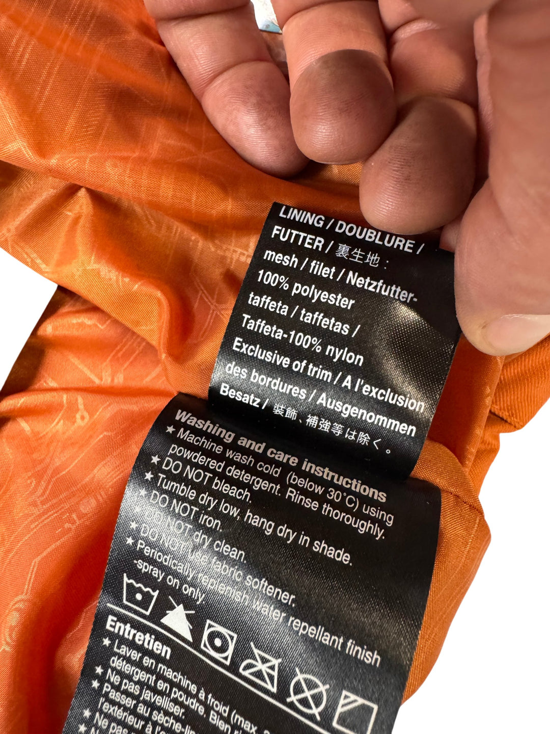 Orange Hooded Outdoor Jacket - L