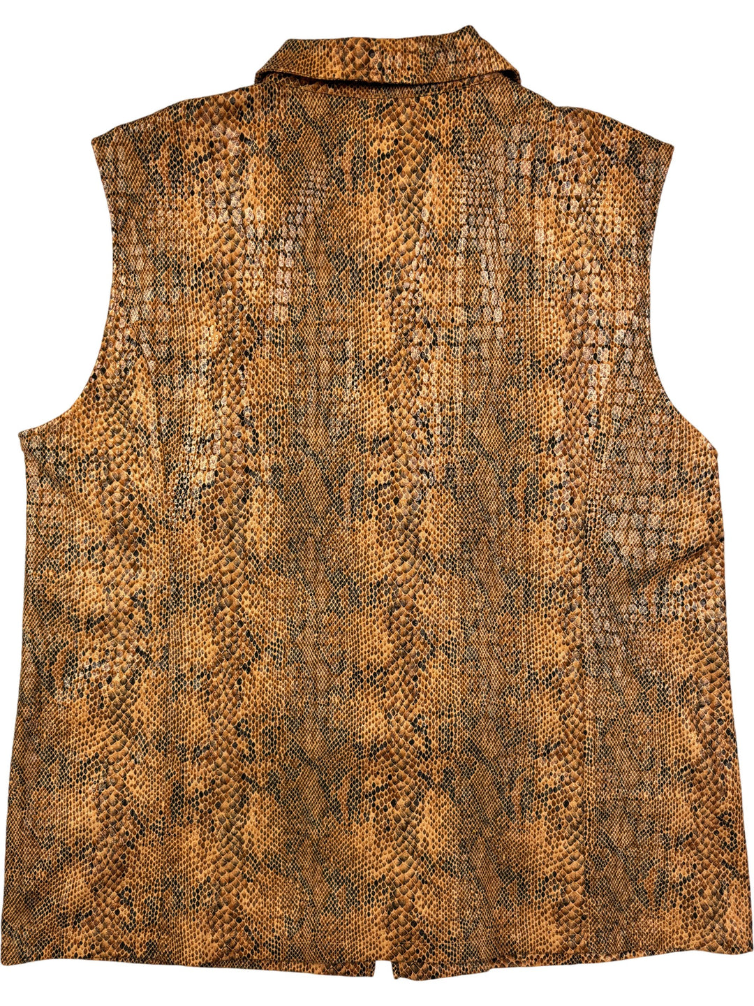 1970s Snake Print Sleeveless Vest - M