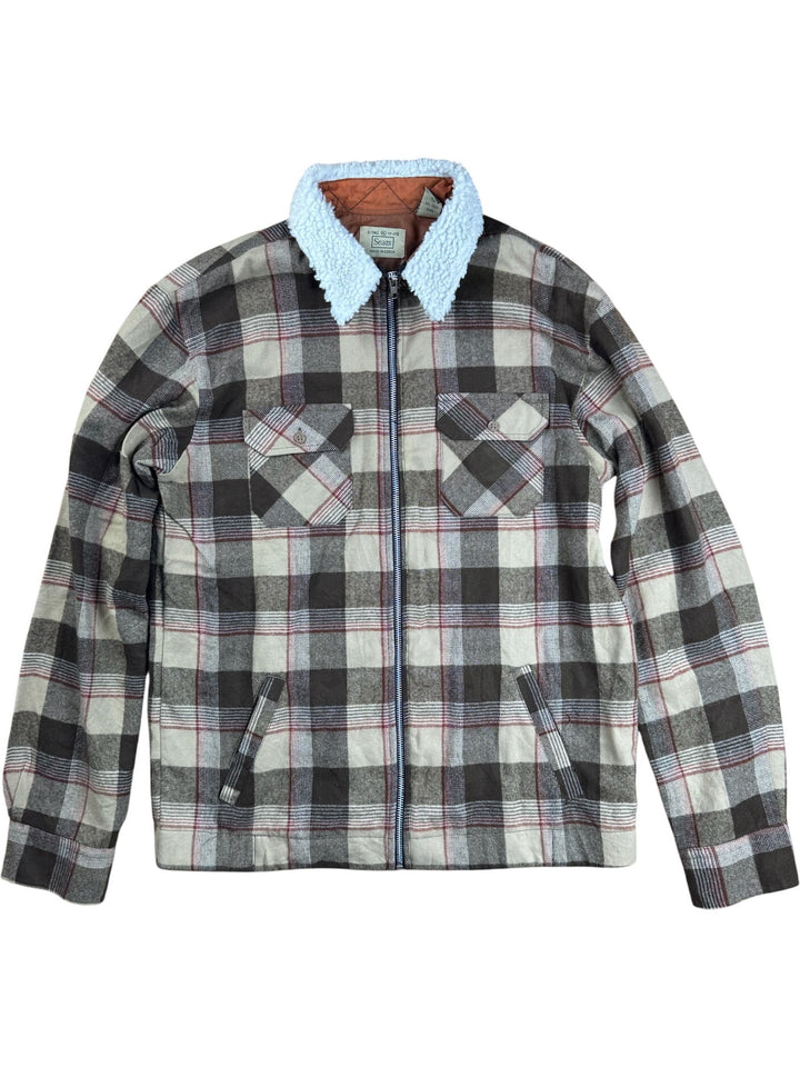 Sears Checkered Sherpa Collar Jacket - M/L