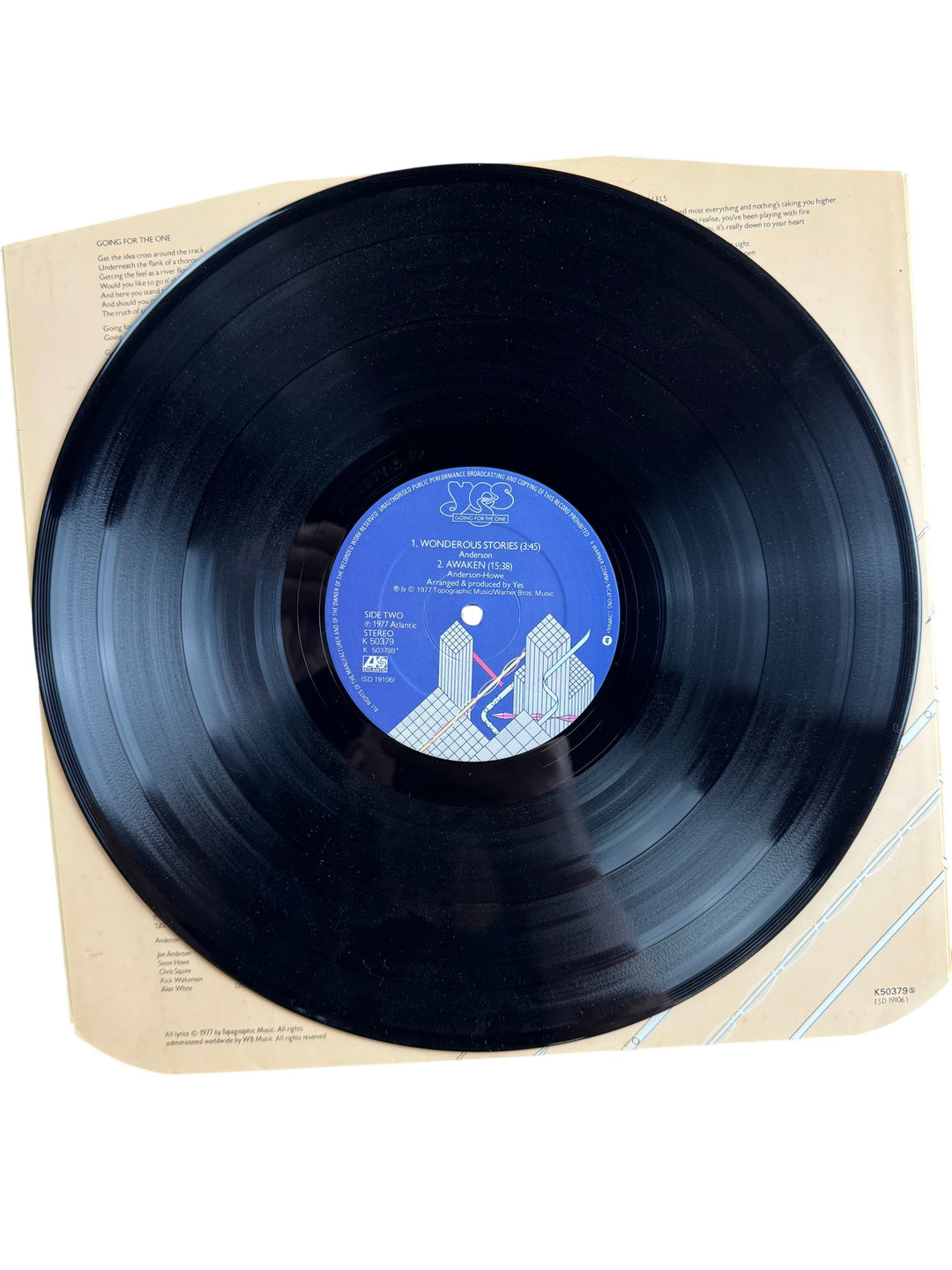 1977 Yes Going For The One Vinyl Album - Good+