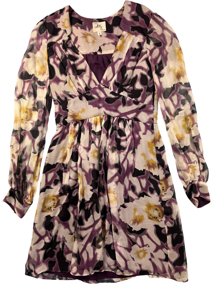 Milly Floral Long Sleeve Dress - S